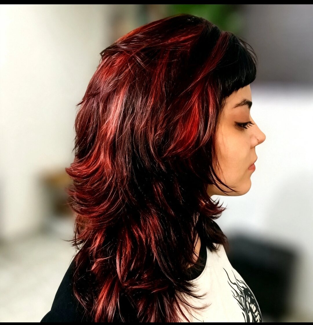 Coloração capilar feita no salão Estética Hair7